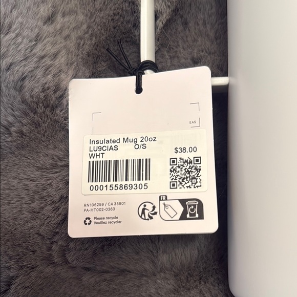 lululemon athletica White Insulated Mug 20oz RARE! NWT - Picture 4 of 4